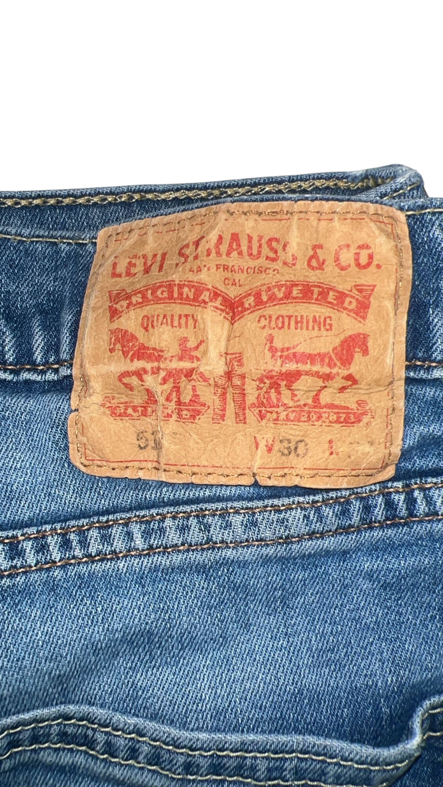 Levi's Jeans Mens Medium Blue Denim Slim Straight Fit 5 Pocket Design Outdoor