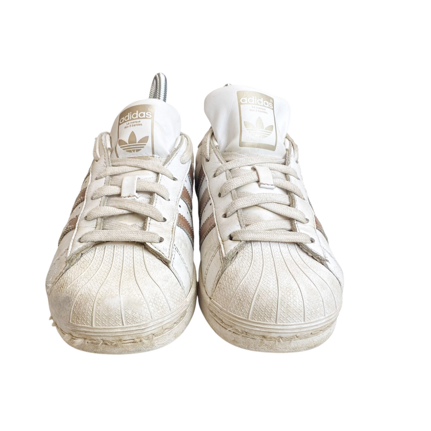 Adidas Superstar 80s Primeknit Sneakers Womens UK 5 White Cyber Metallic Low Top