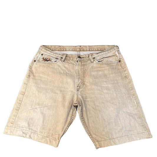 Polo Ralph Lauren Shorts Fits as Mens Large 33" Waist Beige Embroidered Logo