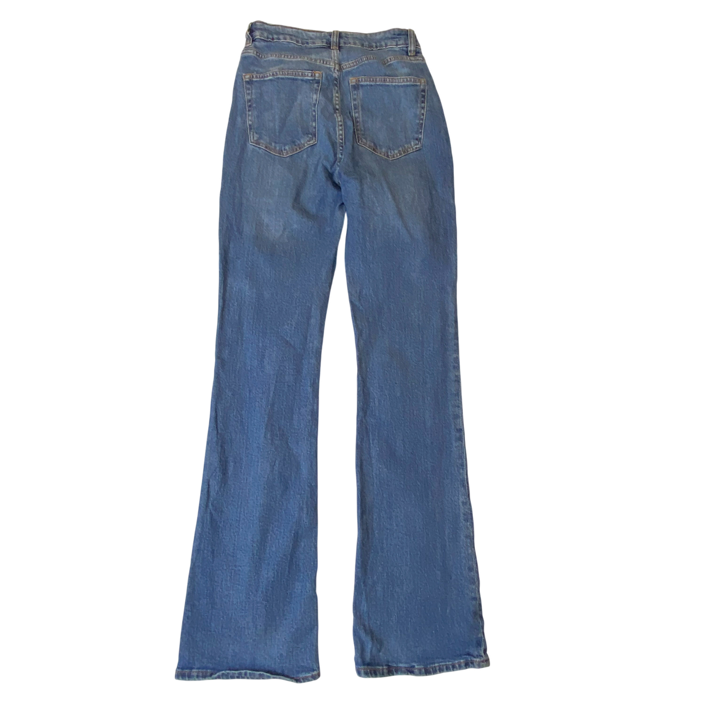 H&M Jeans Womens Small W24 L31 Blue Denim Bootcut Pockets Flat Front Outdoor