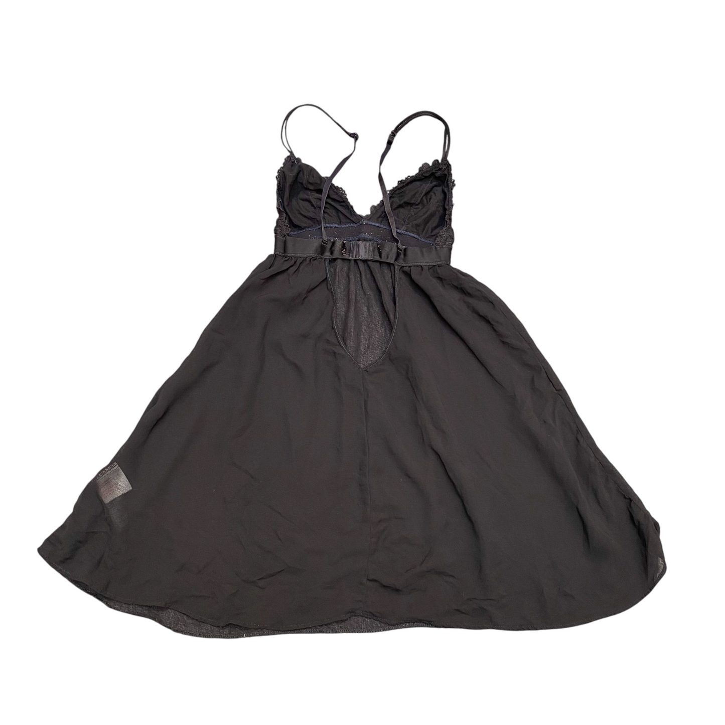 H&M Negligee Top Womens S Black Lace Trim Adjustable Strap Backless Outdoor
