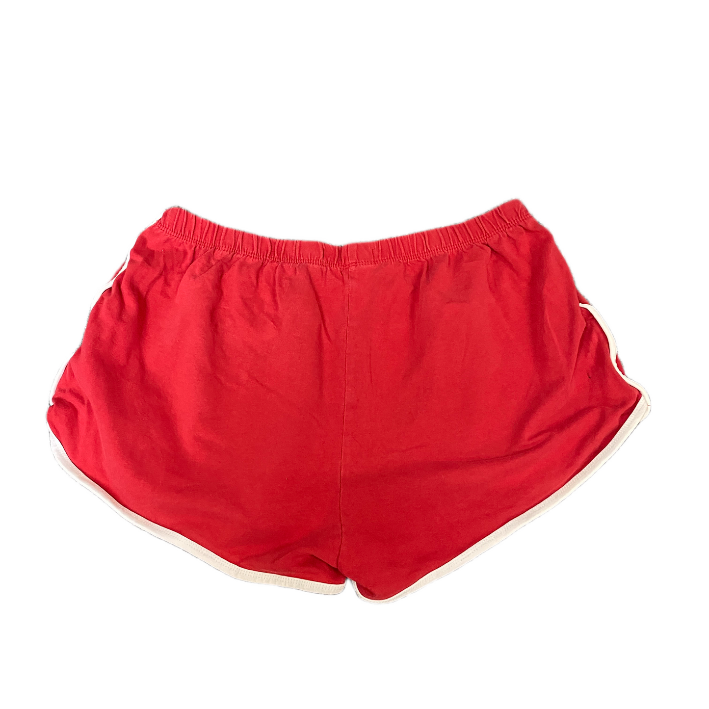 Running Sprinter Shorts Womens M 27" Waist Red Athletic Gym Workout Dolphin Hem
