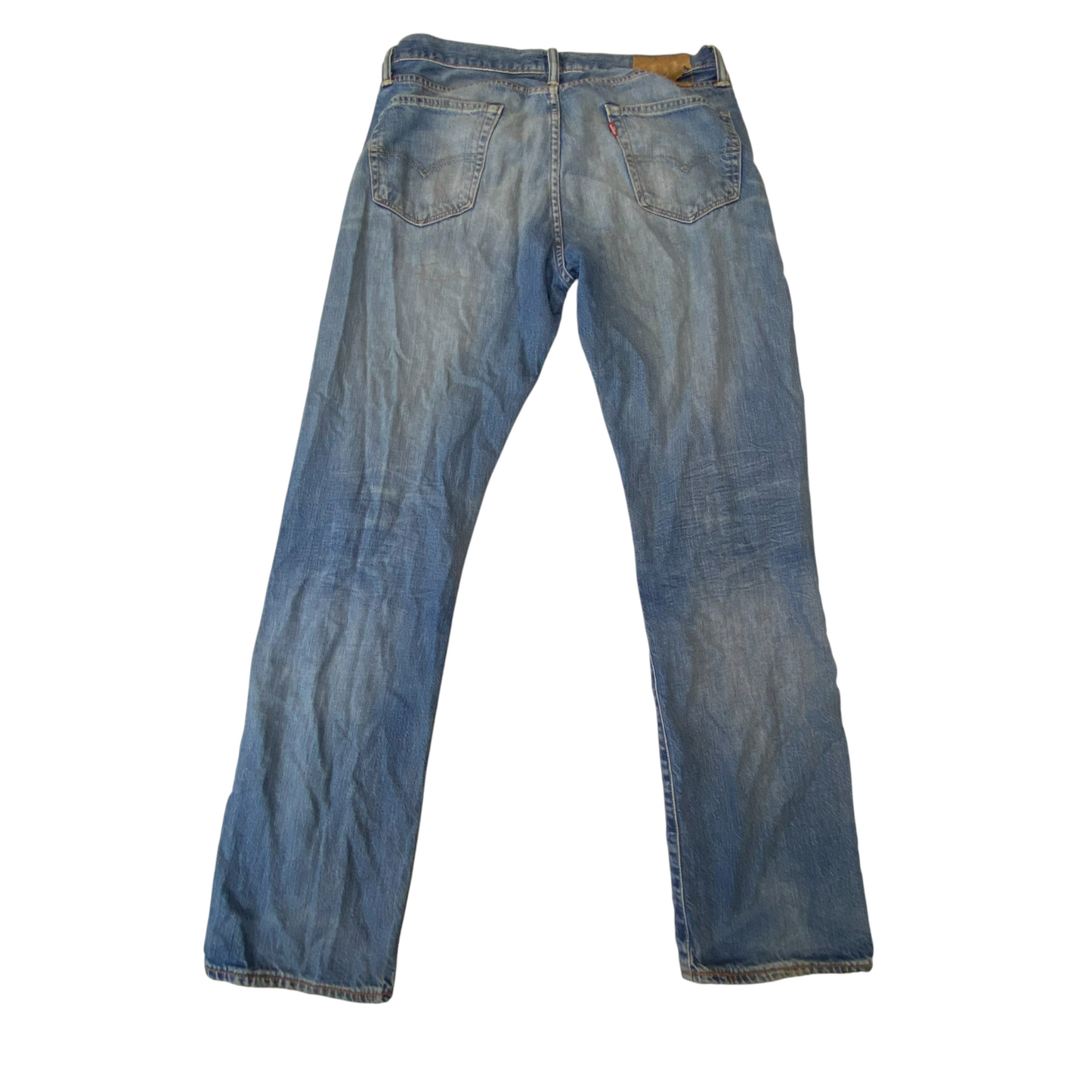 Levi's Jeans Mens Large Blue Denim Straight Fit Medium Wash Pockets Outdoor