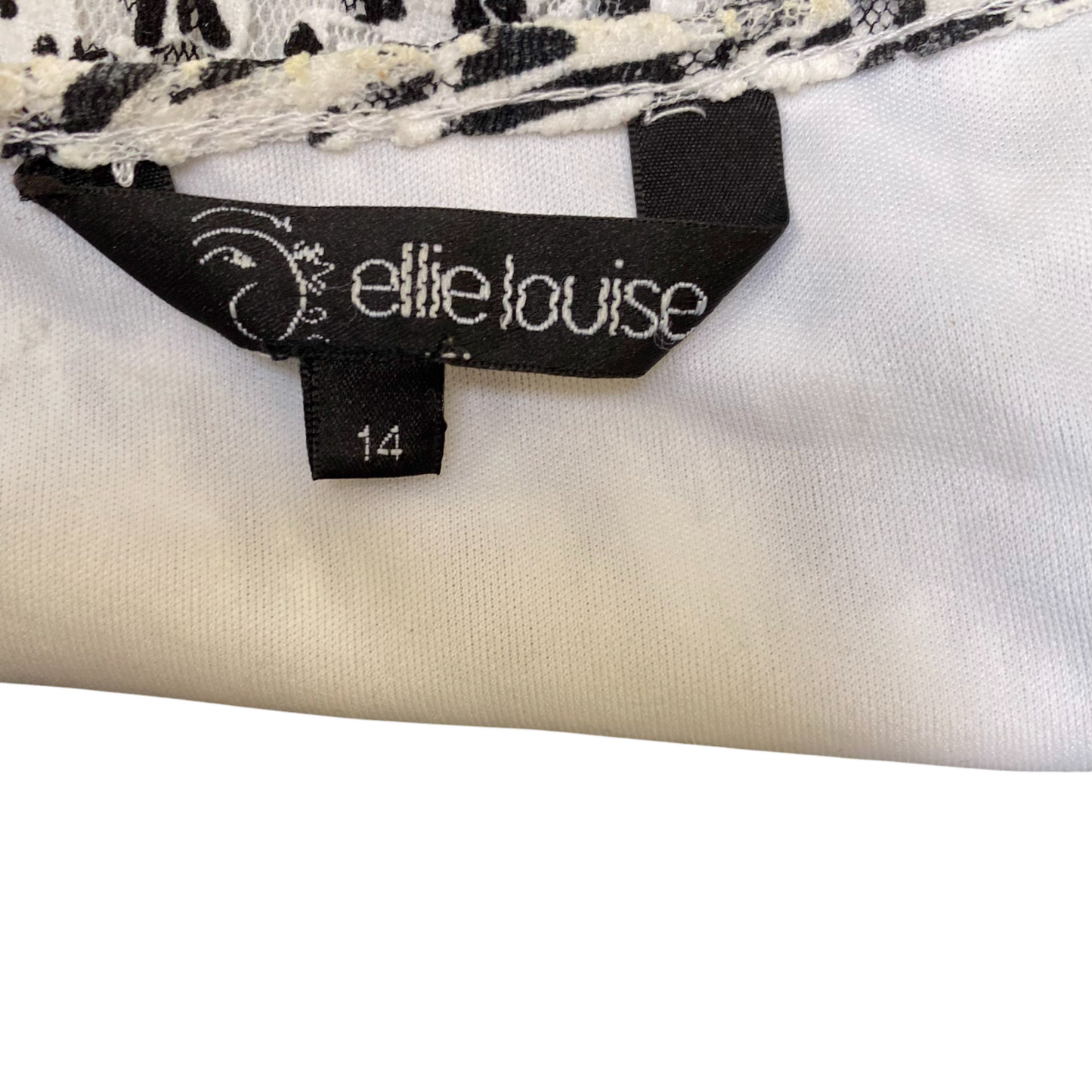 Blouse Top Womens M White Black Leopard Print Ruffled Detail Peplum Hem Outdoor