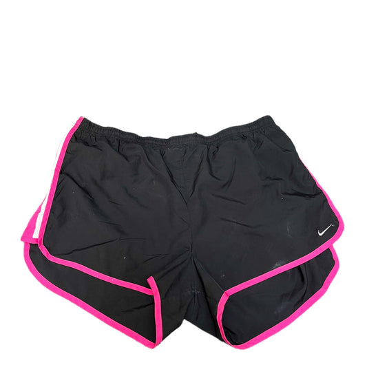 Nike Dri-FIT Running Shorts Fits as Womens 2XL 36" Waist Black Pink Dolphin Hem