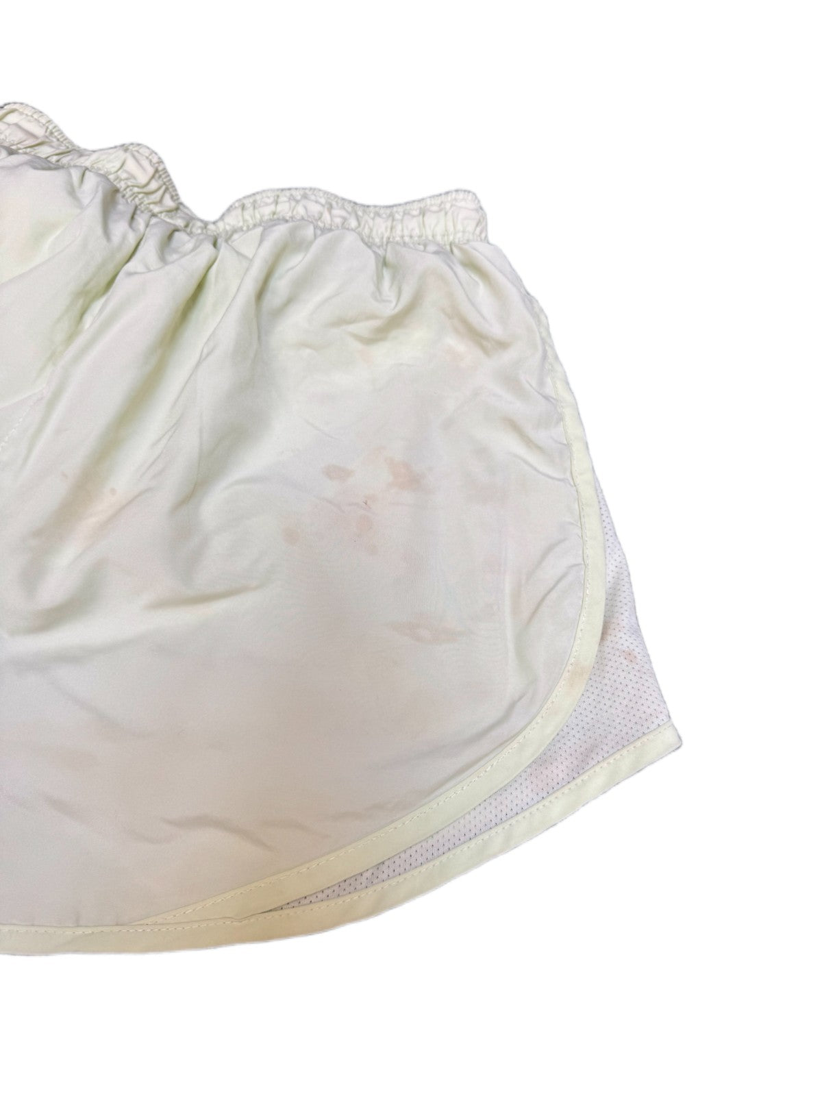 Nike Dri-FIT Running Shorts Fits as Womens Small 27" Waist White Dolphin Hem