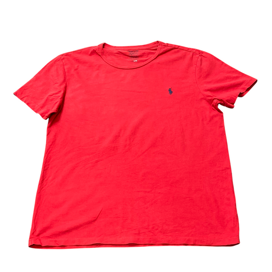 Ralph Lauren T Shirt Mens Large Red Short Sleeve Pony Logo Crewneck Pullover Tee