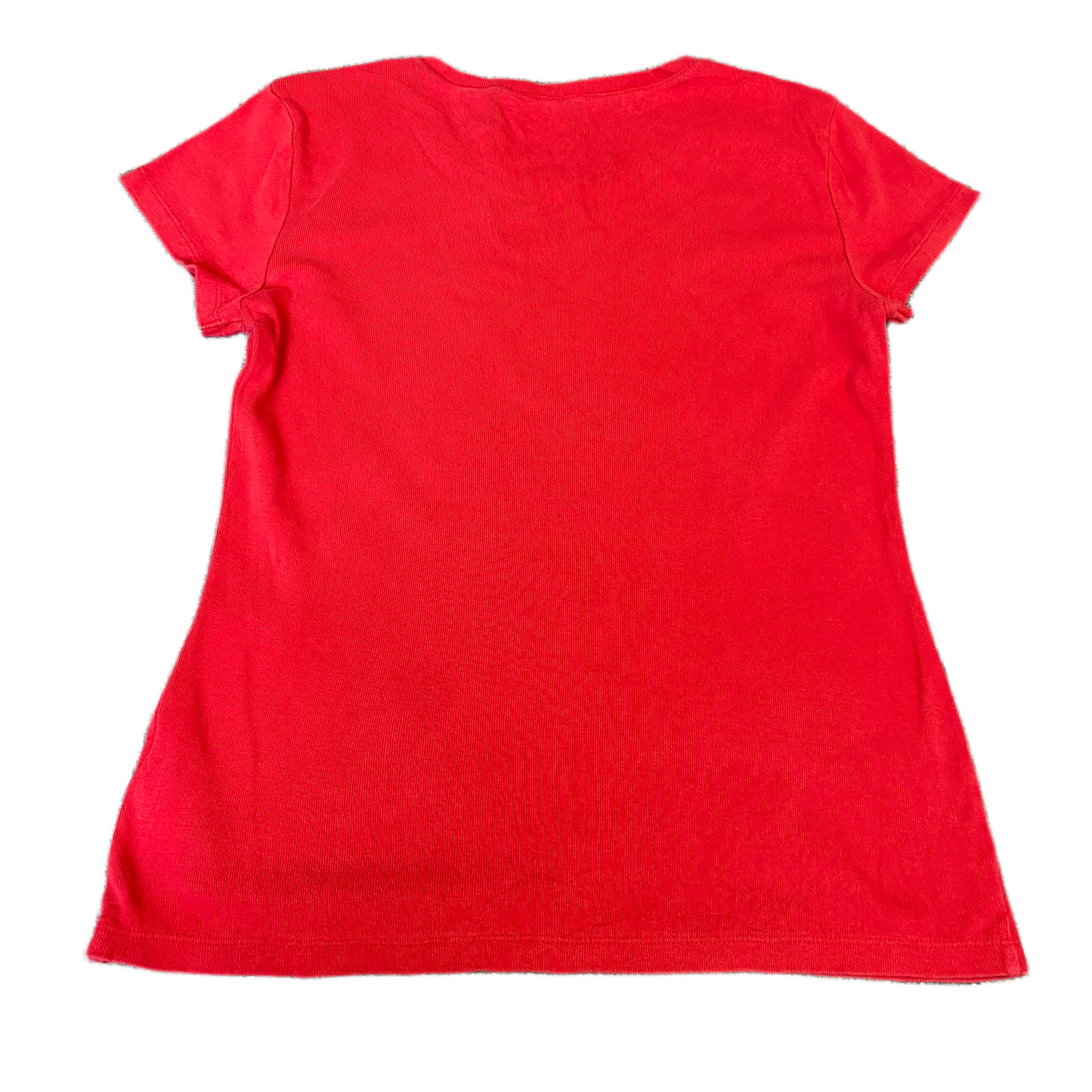 Tommy Hilfiger T-Shirt Girls S Red Short Sleeve Crew Neck Pullover Summer Tee