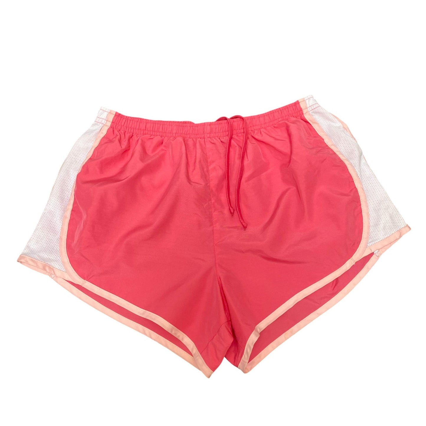 MTA Sport Sprinter Shorts Womens Medium Pink White Gym Workout Elastic Waist