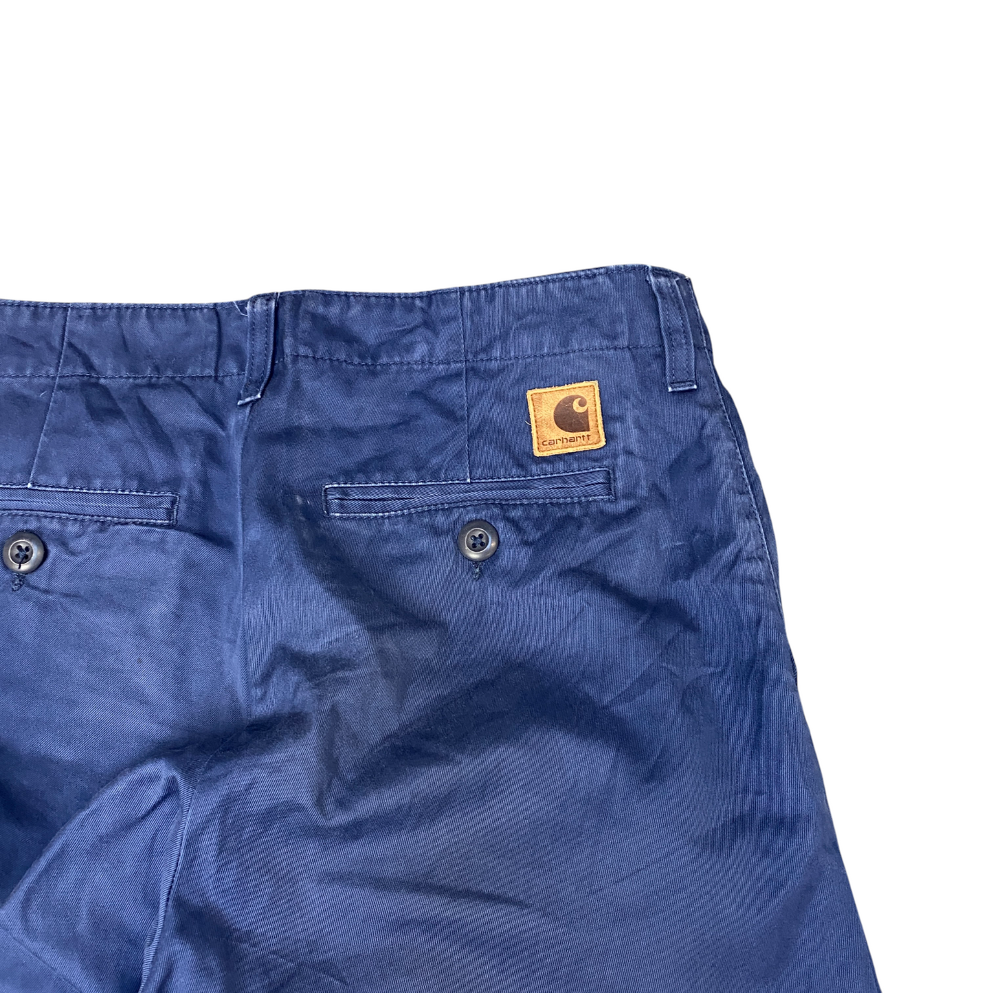 Carhartt WIP Club Pants Mens Medium Navy Blue Work Stretch Slim Fit High Waisted