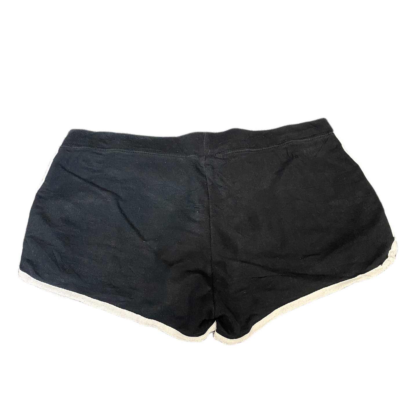 Running Sprinter Shorts Womens XL 34" Waist Black Athletic Workout Dolphin Hem