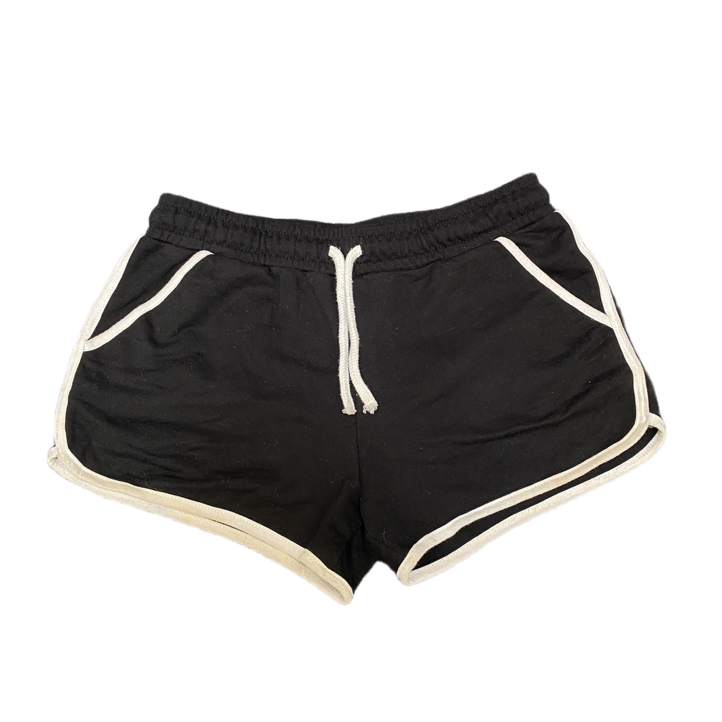 Running Sprinter Shorts Girls M 25" Waist Black Gym Workout Athletic Dolphin Hem