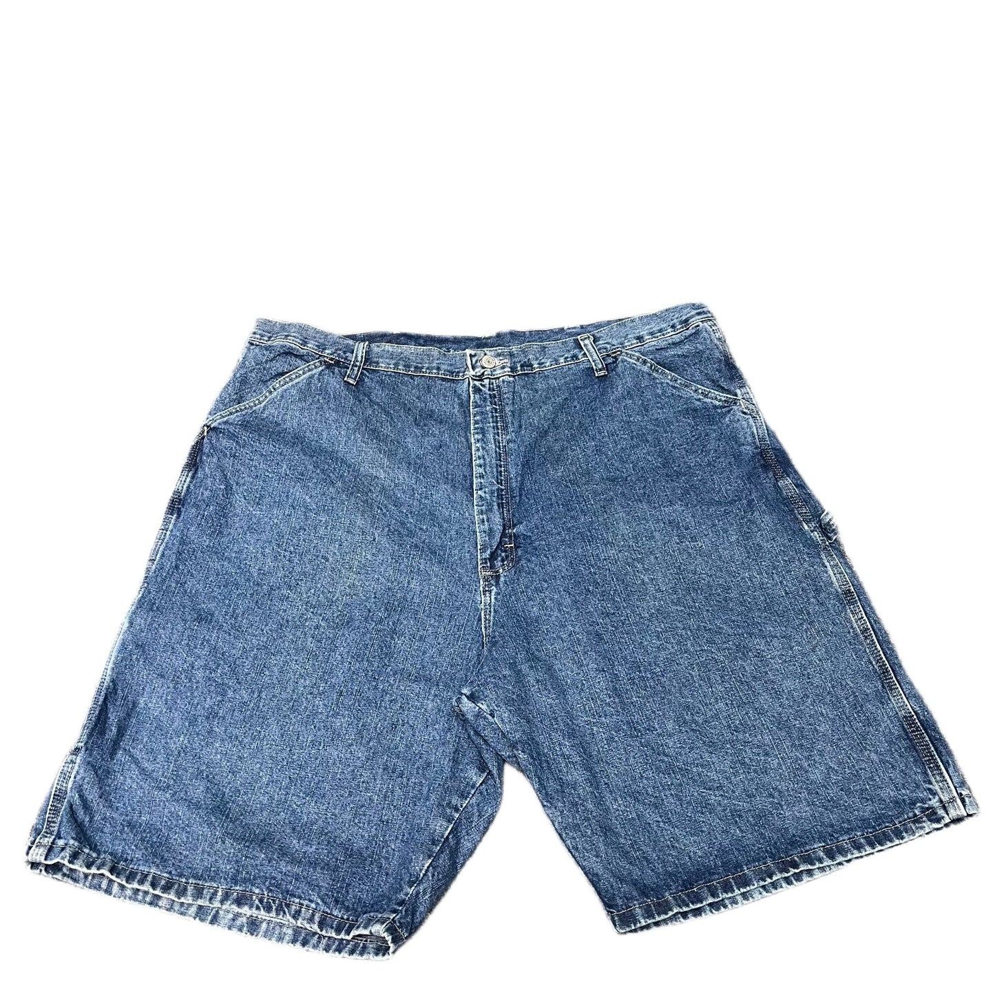 Wrangler Carpenter Shorts Fits as Mens XL 42" Waist Blue Denim Utility Outdoor
