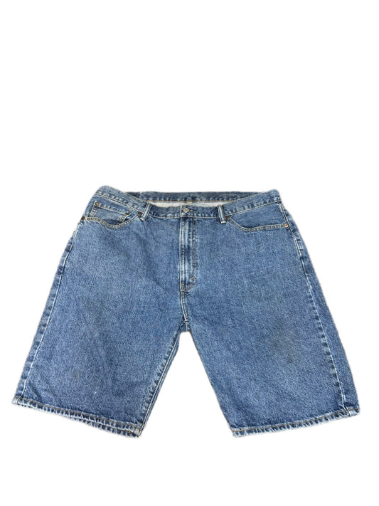 Levi's 505 Jean Shorts Fits as Mens XL 40" Waist Blue Denim Medium Wash Red Tab