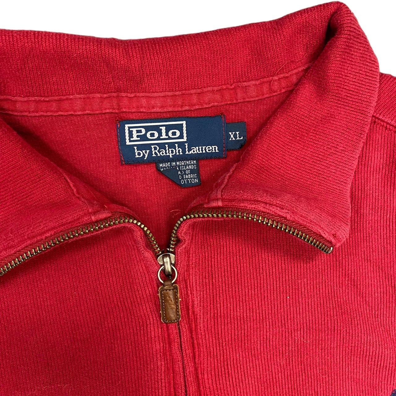 Ralph Lauren Quarter zip Sweatshirt Red Mens XL