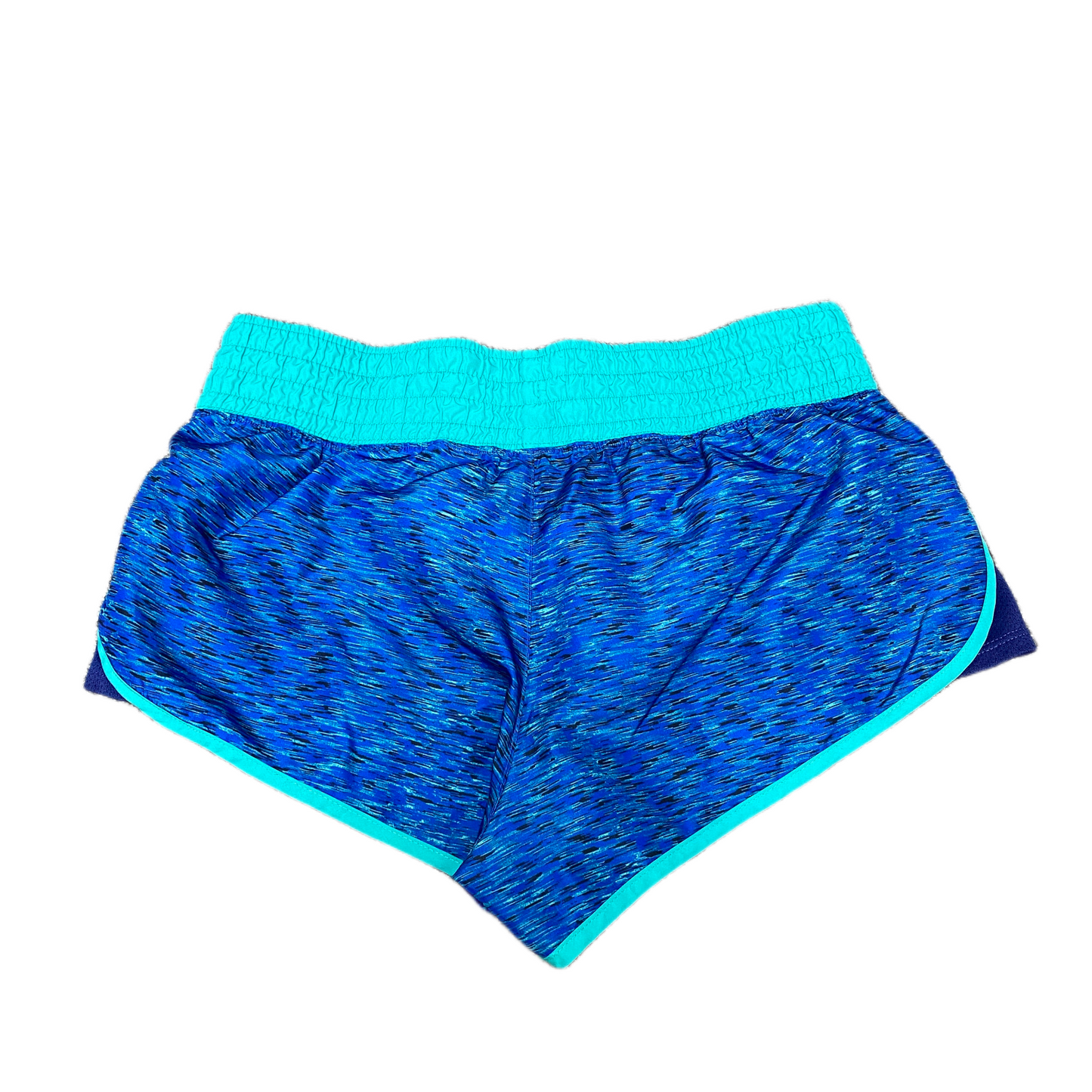 Running Sprinter Shorts Womens M 28" Waist Blue Athletic Fit Workout Dolphin Hem