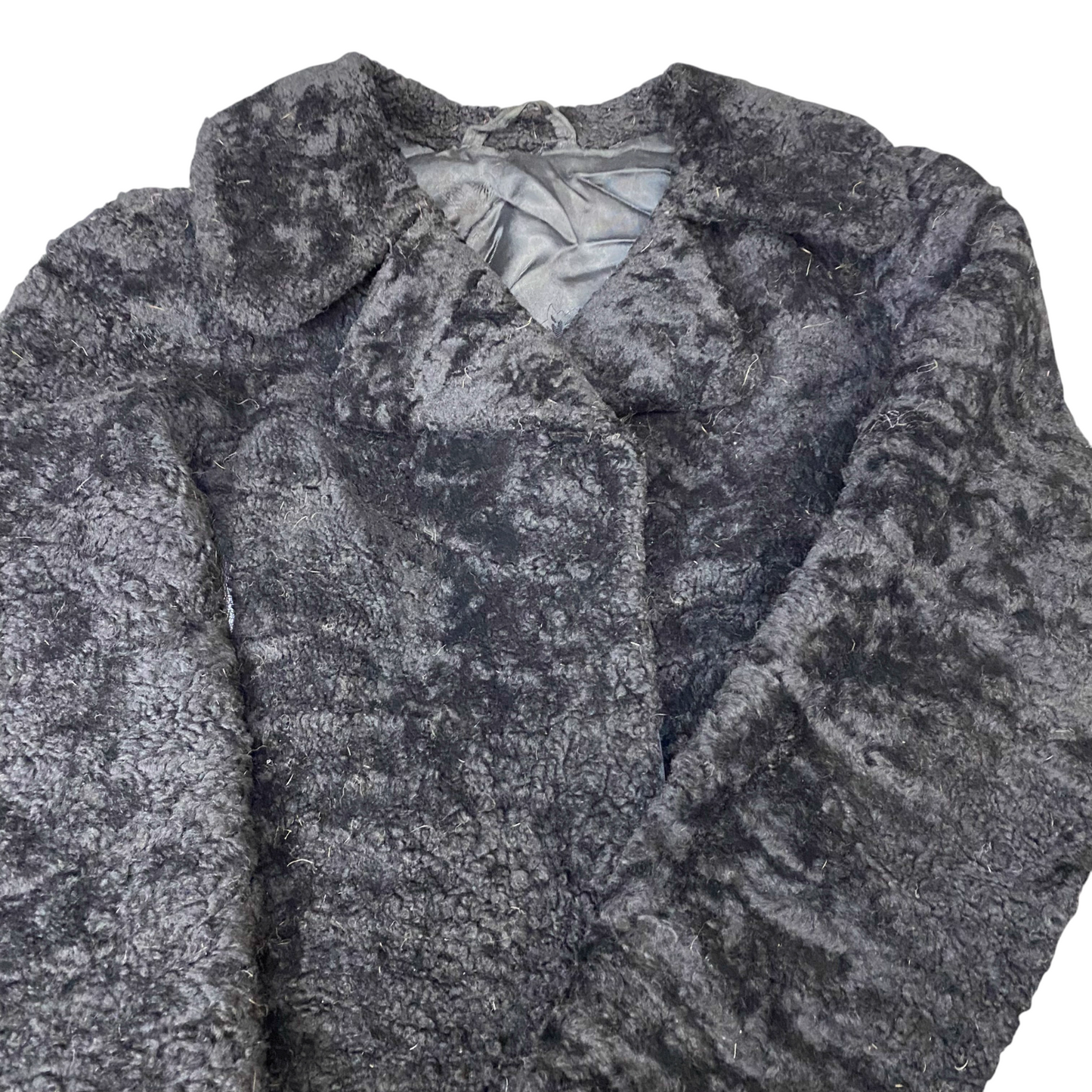 Pelz-bekleidung Faux Fur Coat Womens Medium Black Soft Cozy Warm Notch Collar