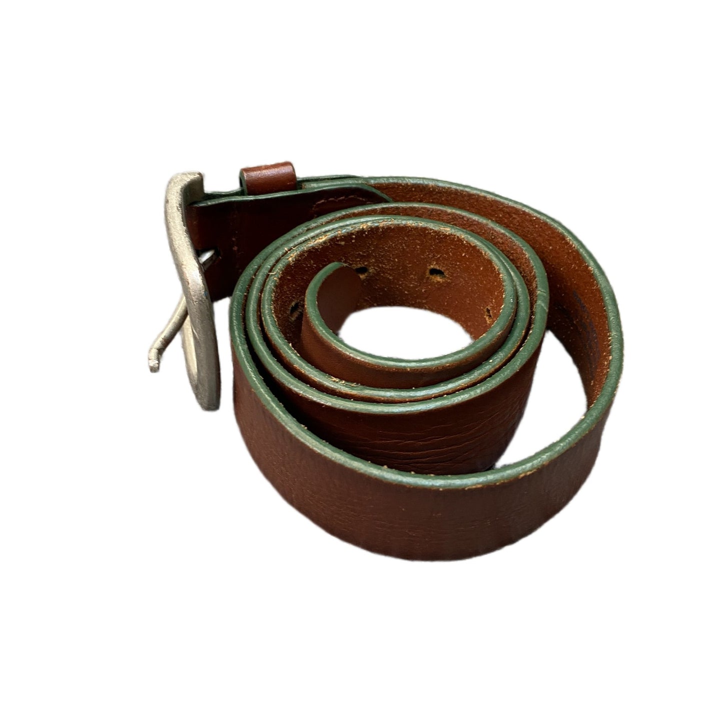 Waist Belt Mens Buffalo Leather Adjustable Stainless Steel Buckle 36.5 inches
