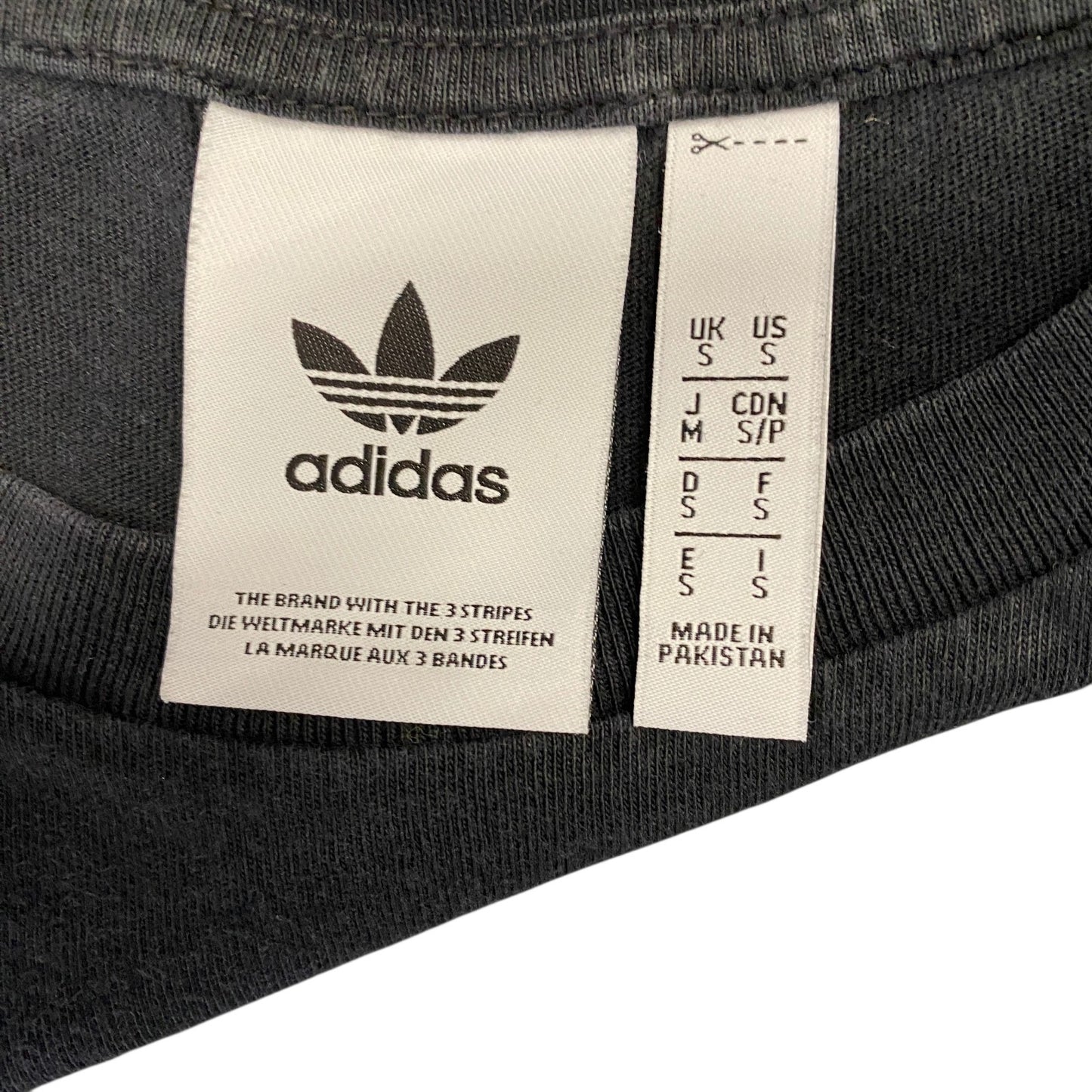 Adidas T-Shirt Womens Small Black Graphic Logo Short Sleeve Crew Neck Pullover