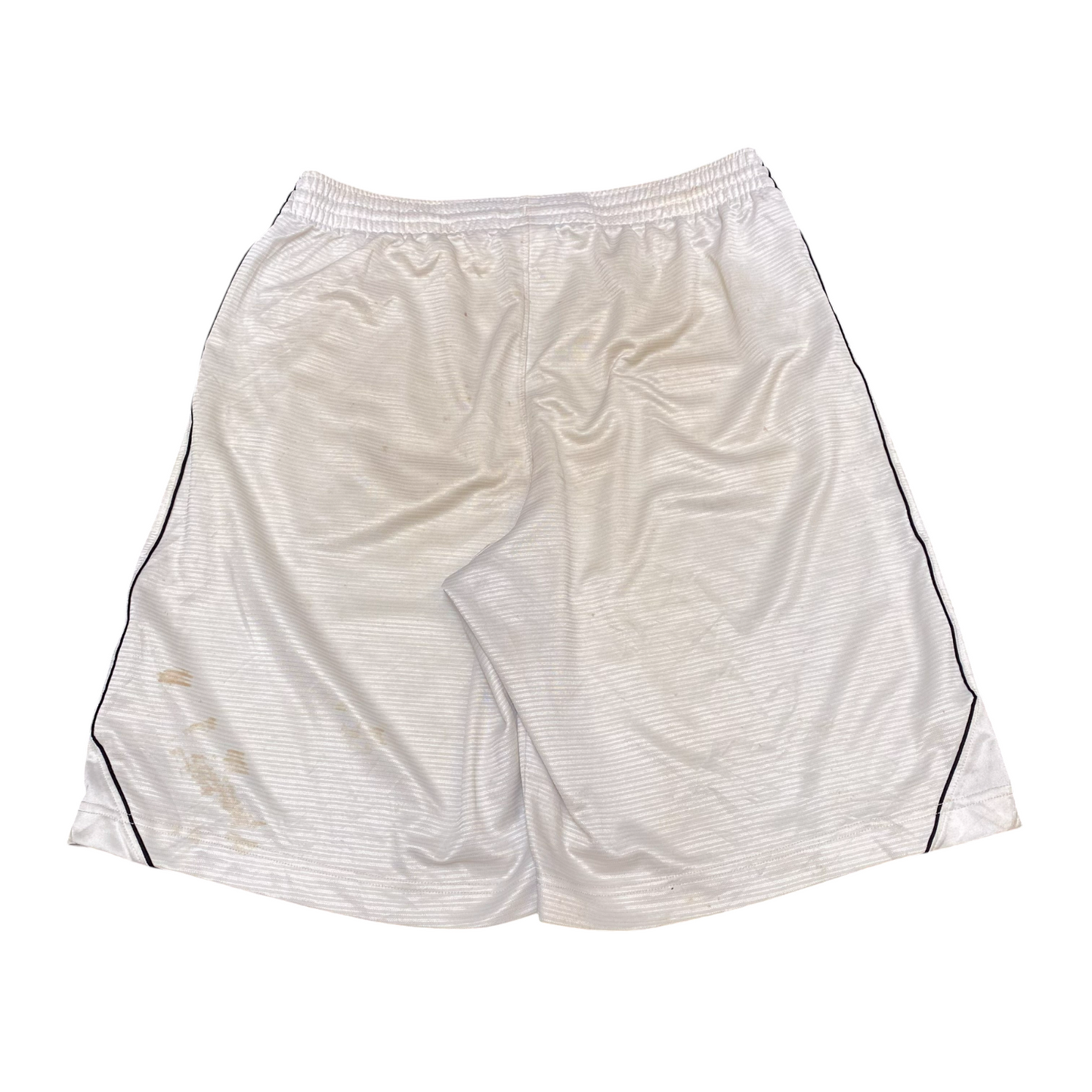 Nike Basketball Shorts Men Large White Dri Fit Athletic Workout Embroidered Logo