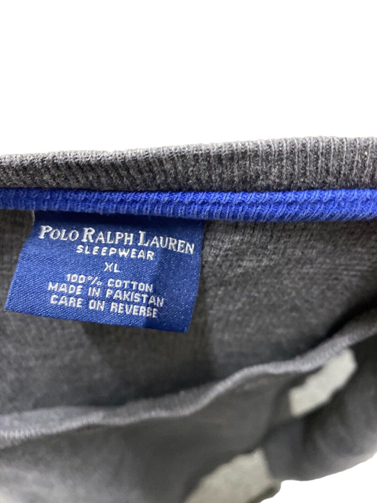 Ralph Lauren Sweatshirt Jumper Logo Grey Men's XL Sleepwear