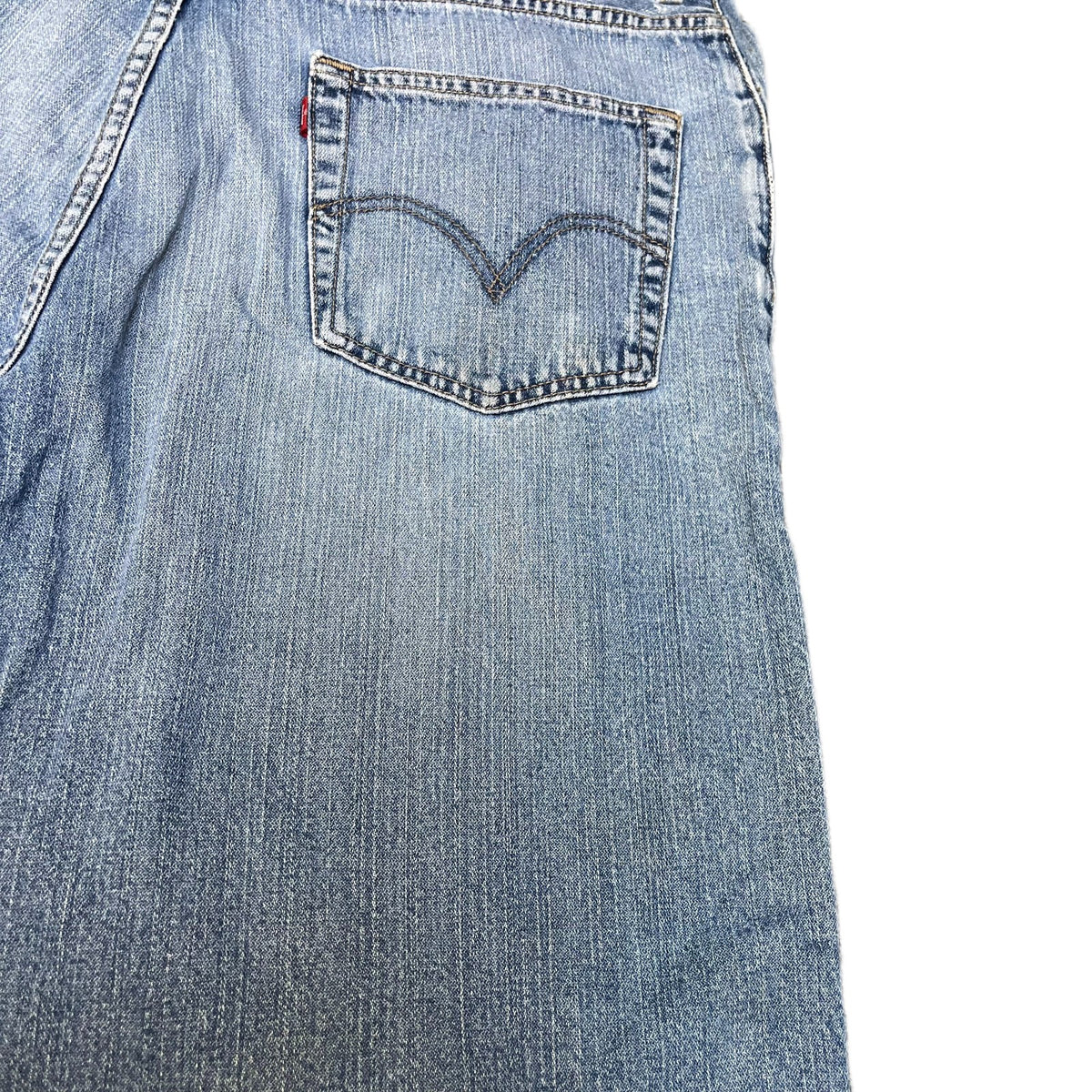 Levi's 569 Jean Shorts Fits as Mens XL 37" Waist Blue Denim Straight Loose Fit