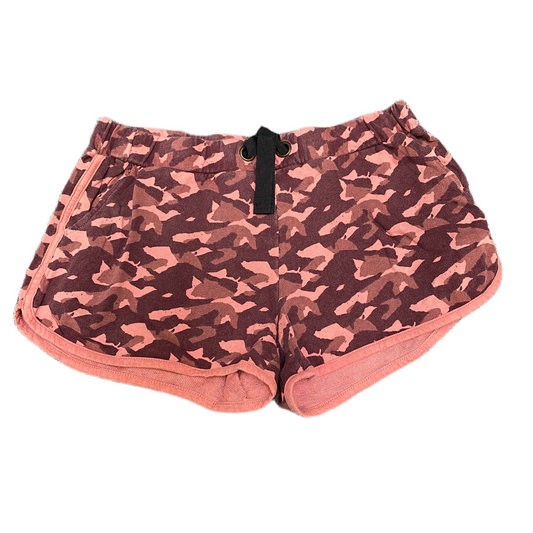 Running Sprinter Shorts Womens M 32" Waist Multi Camo Gym Workout Dolphin Hem