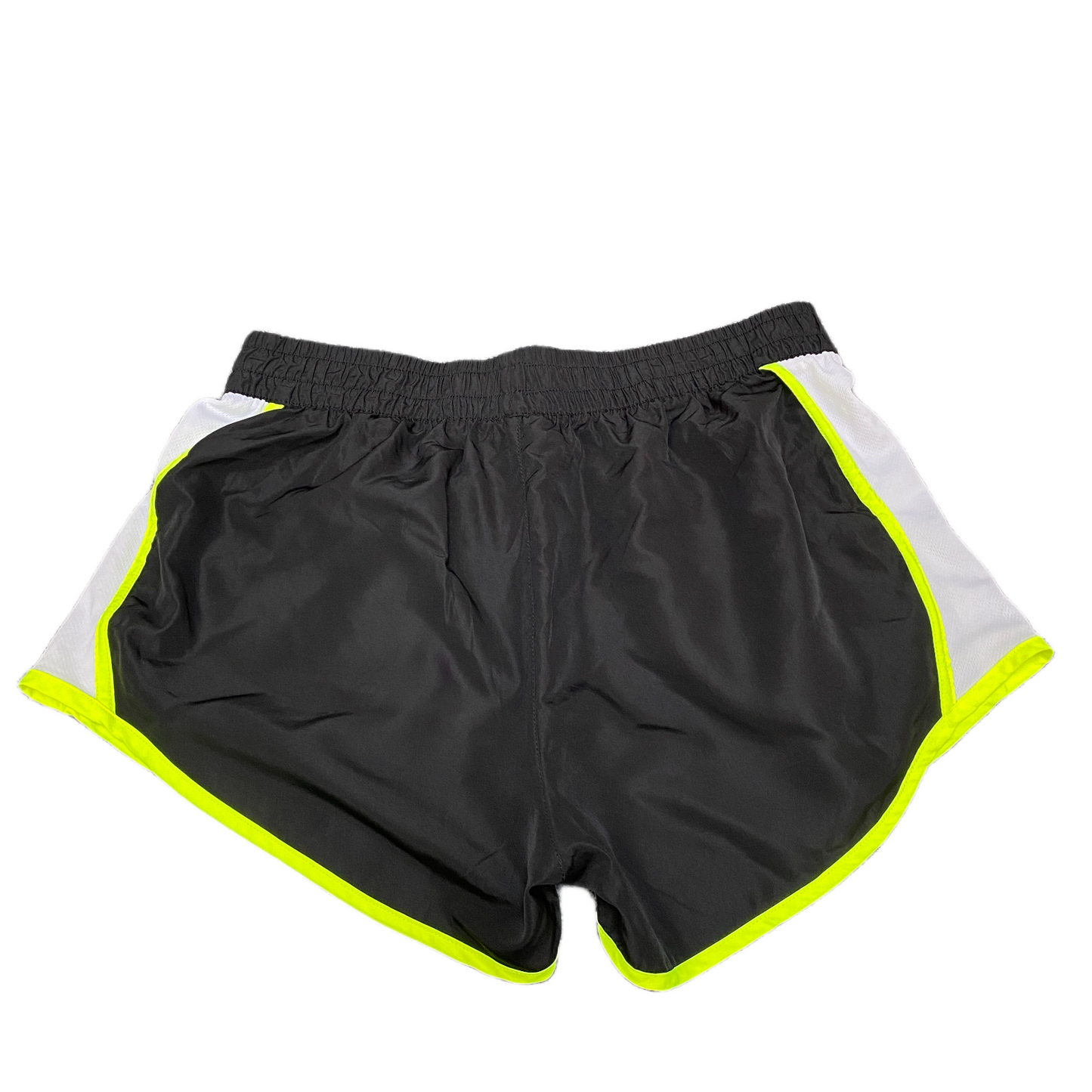 Running Sprinter Shorts Womens L 30" Waist Black Athletic Workout Dolphin Hem