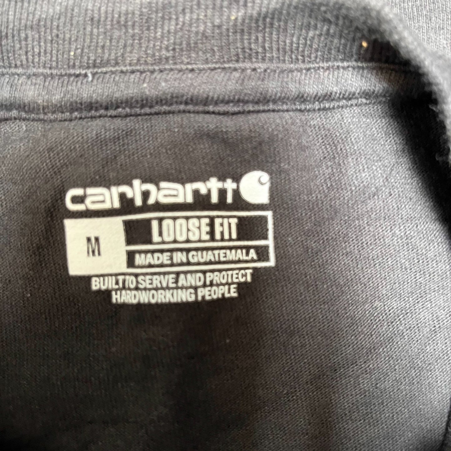 Carhartt Pocket T-Shirt Mens Medium Black Advanced Turf Solutions Loose Fit Tee