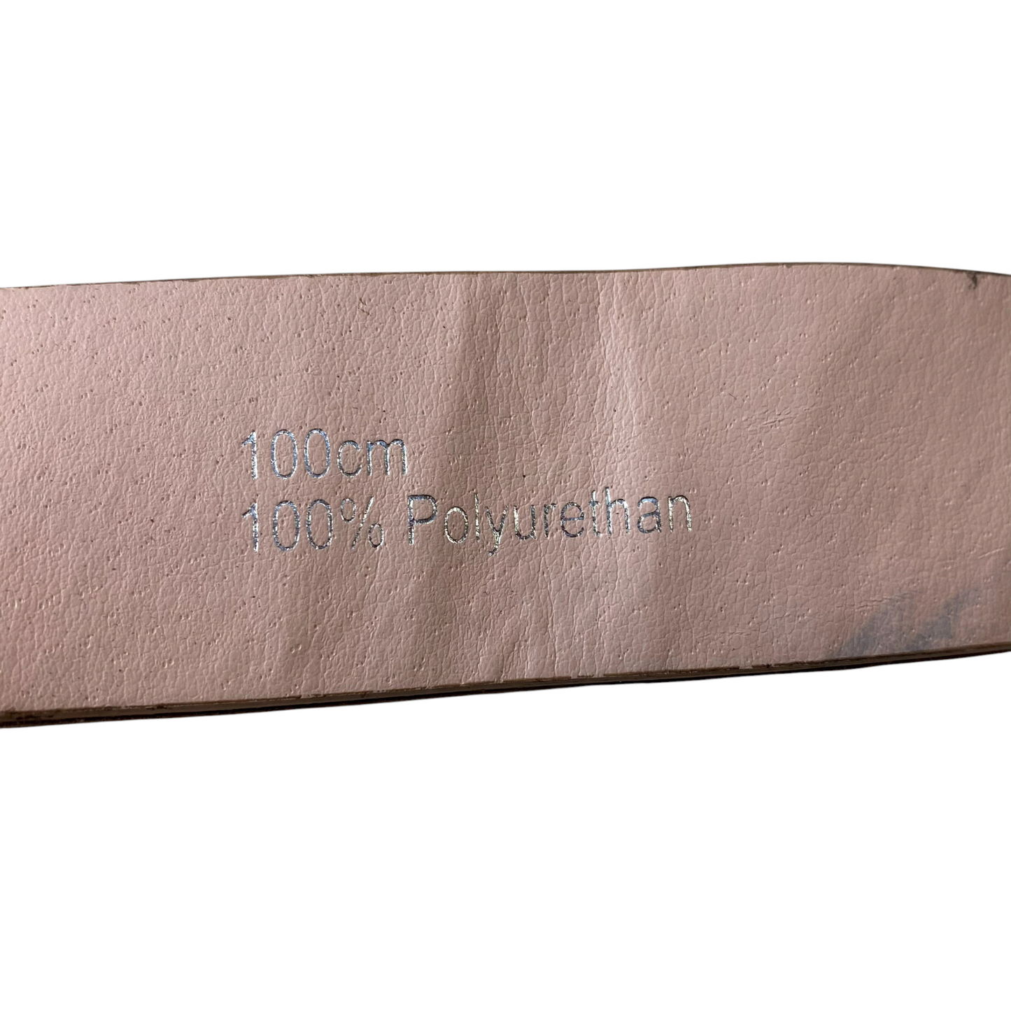 Women Waist Belt Pink 100% Polyurethane Embroidered D-Shaped Buckle Size 43.5 in