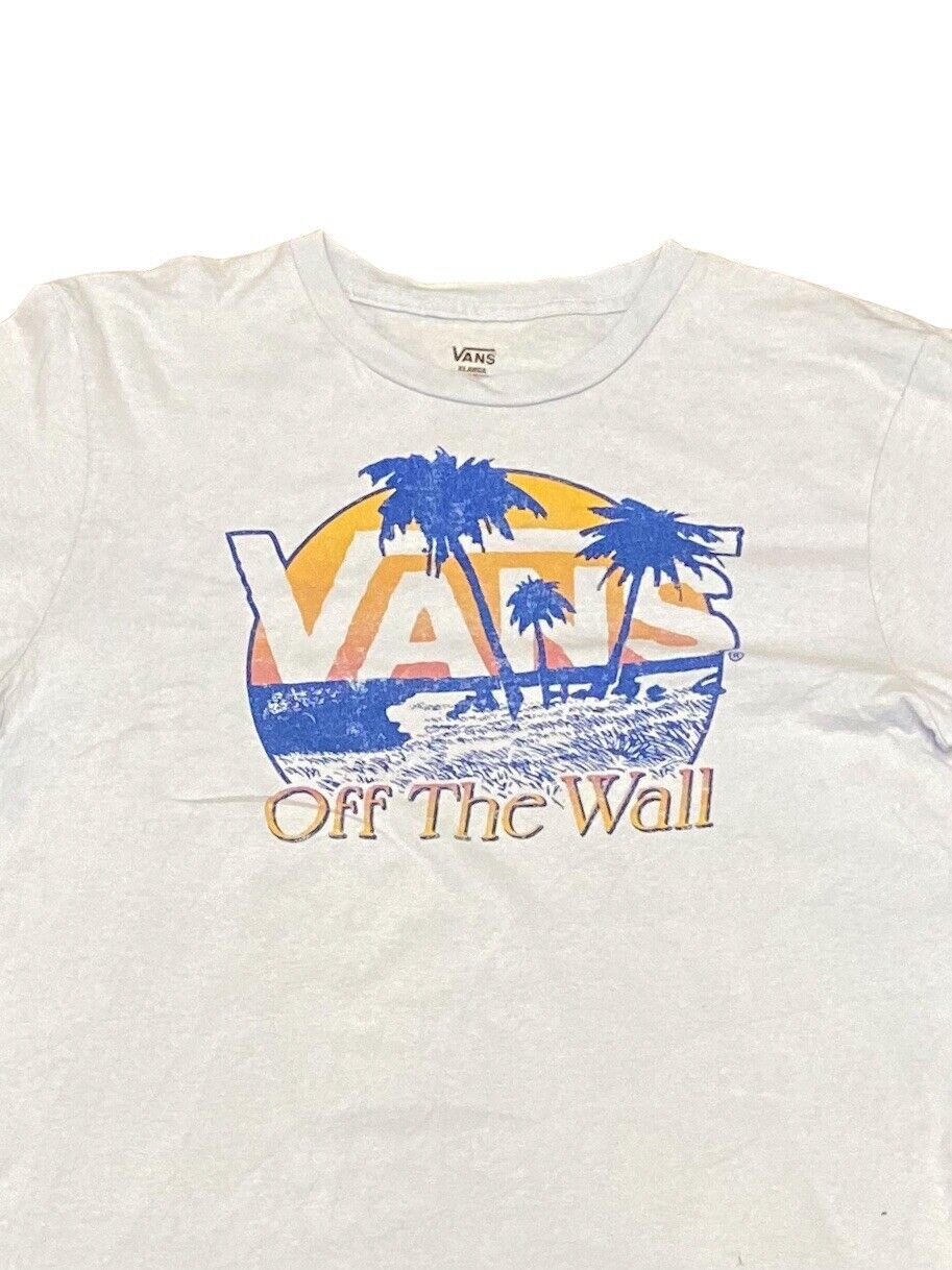 Vans Off The Wall T-Shirt Blue Womens XL Chest Logo