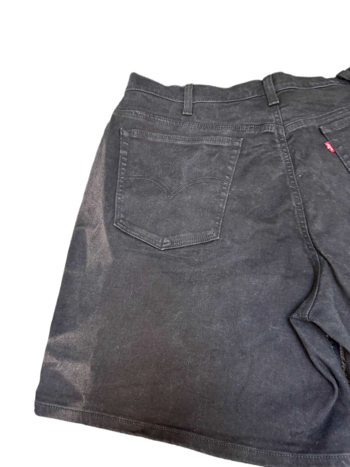 Levi's Jean Shorts Fits as Womens 2XL 41" Waist Black Denim Red Tab 5-Pockets