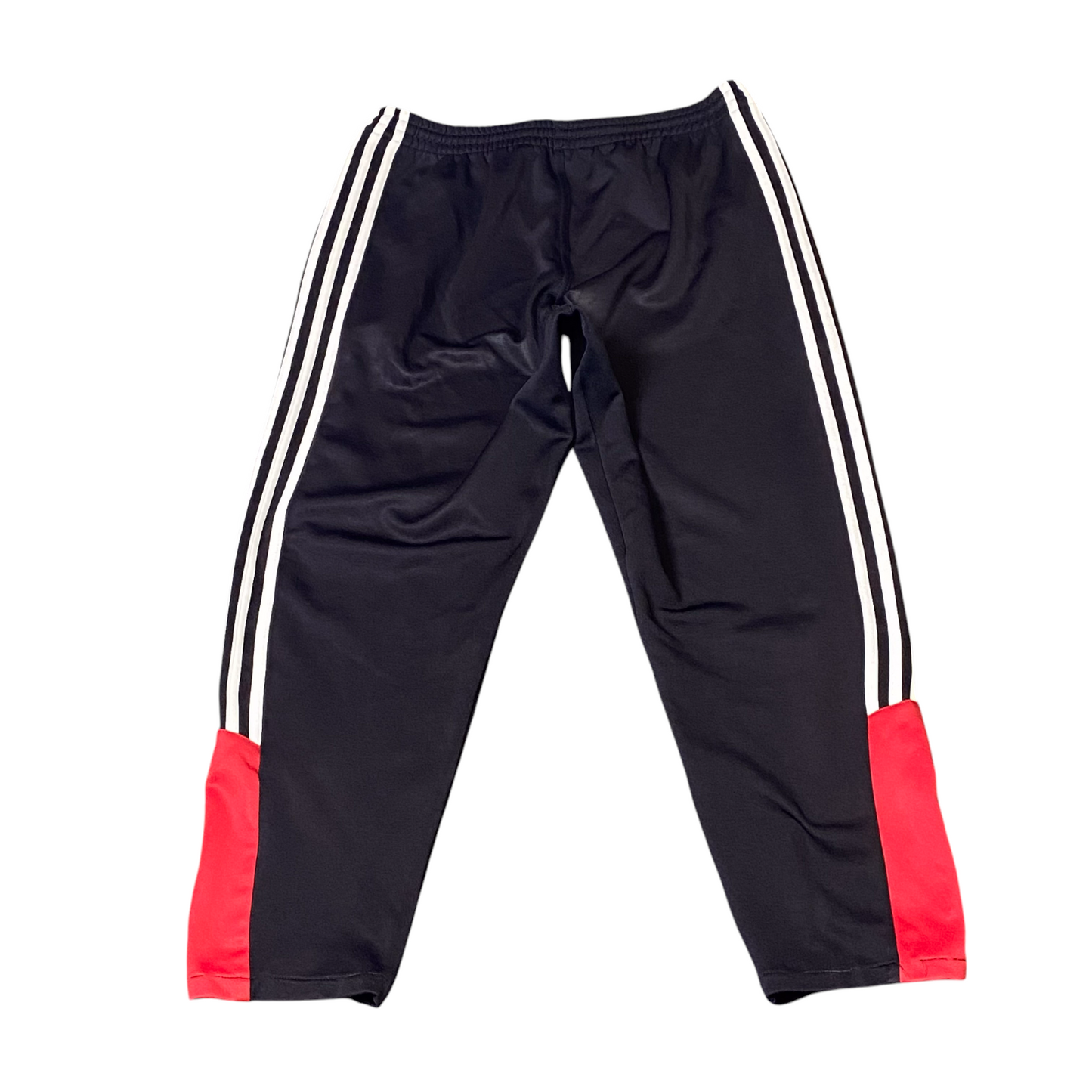 adidas Joggers Womens Large Black 3 Stripes Panel Logo Elastic Waist Track Pants