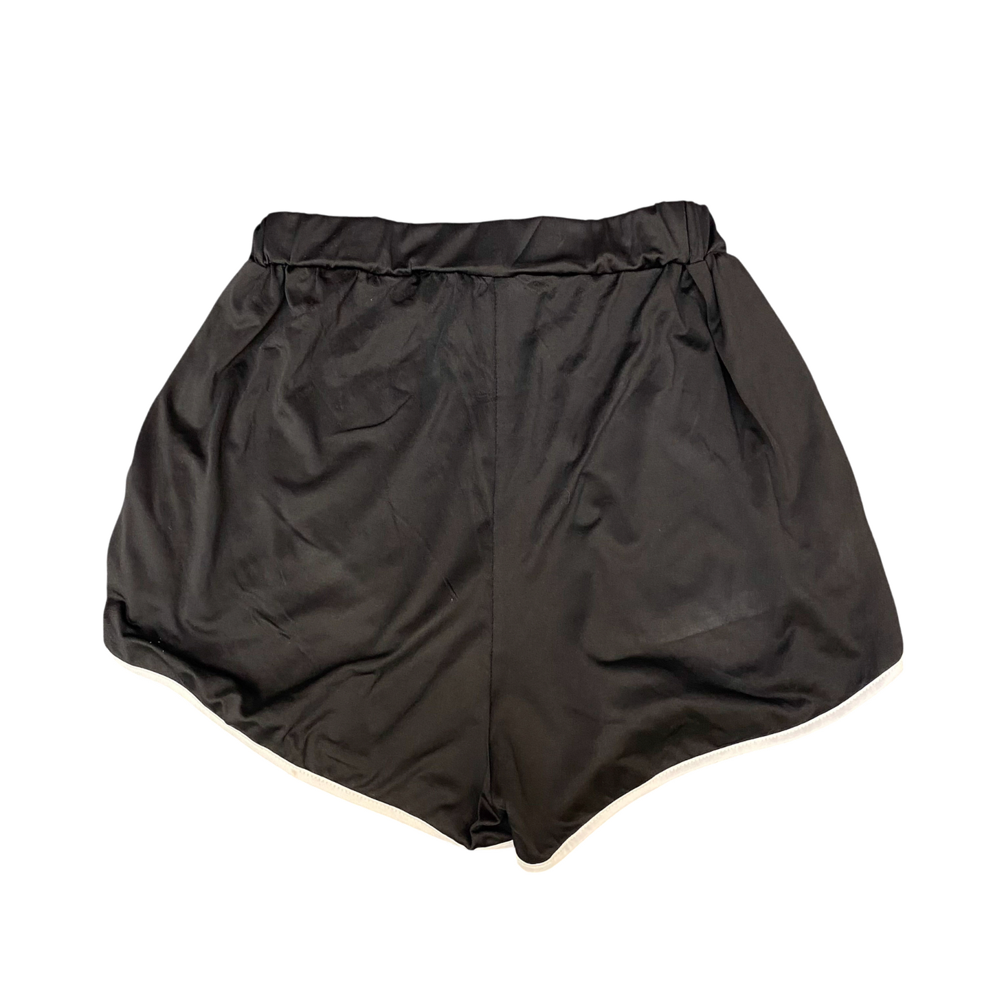 Running Sprinter BTS Shorts Womens M Black Athletic Elastic Waist Dolphin Hem