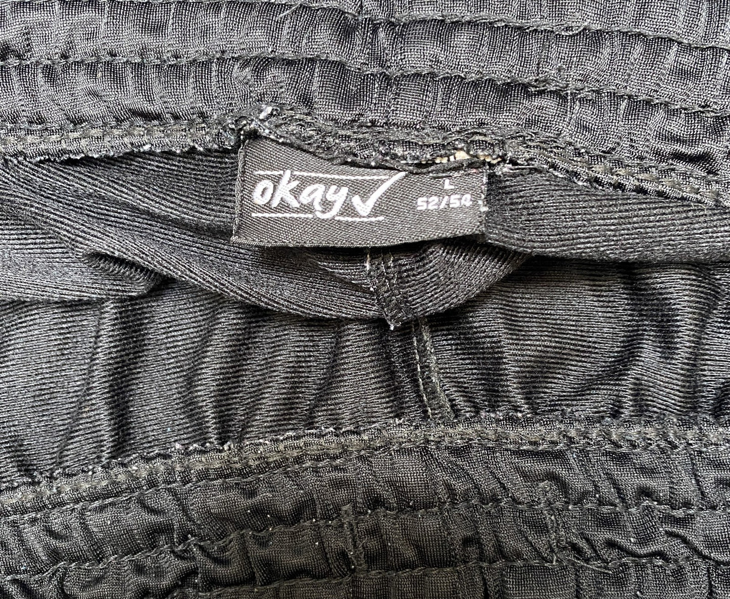 Okay Joggers Fits as Mens 33" Waist Black Ankle Snap Gym Training Track Trousers