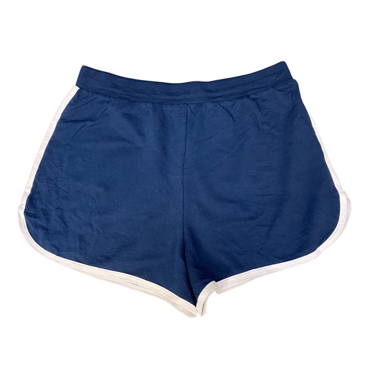 Running Sprinter Shorts Womens Medium Navy Athletic Fit Gym Workout Dolphin Hem