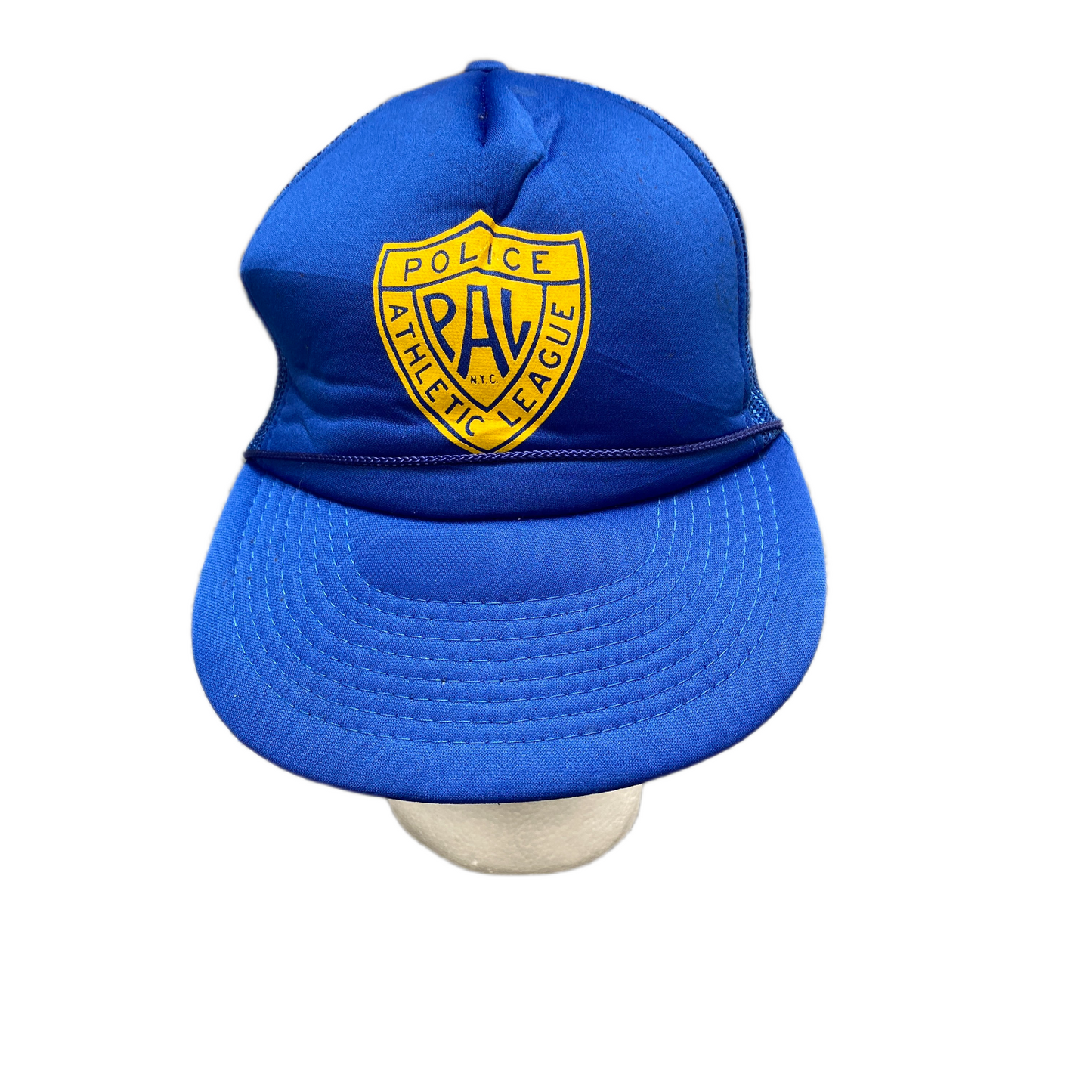 Police Athletic League Trucker Hat, Men's One Size Blue Mesh Back Snapback Cap