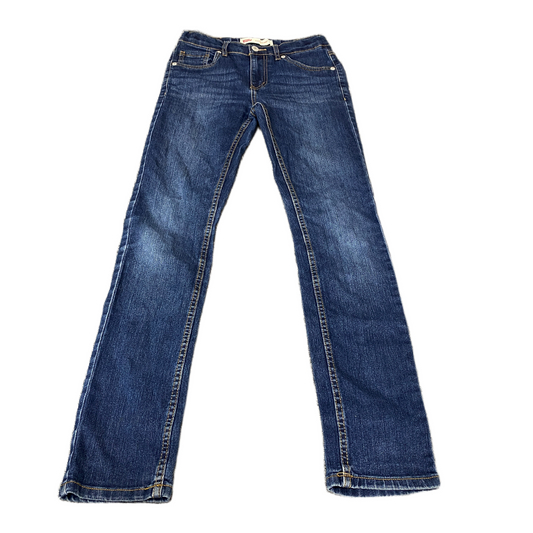 Levi's 510 Jeans Fits as Womens 26" Waist Blue Denim Double Stitch Skinny Leg