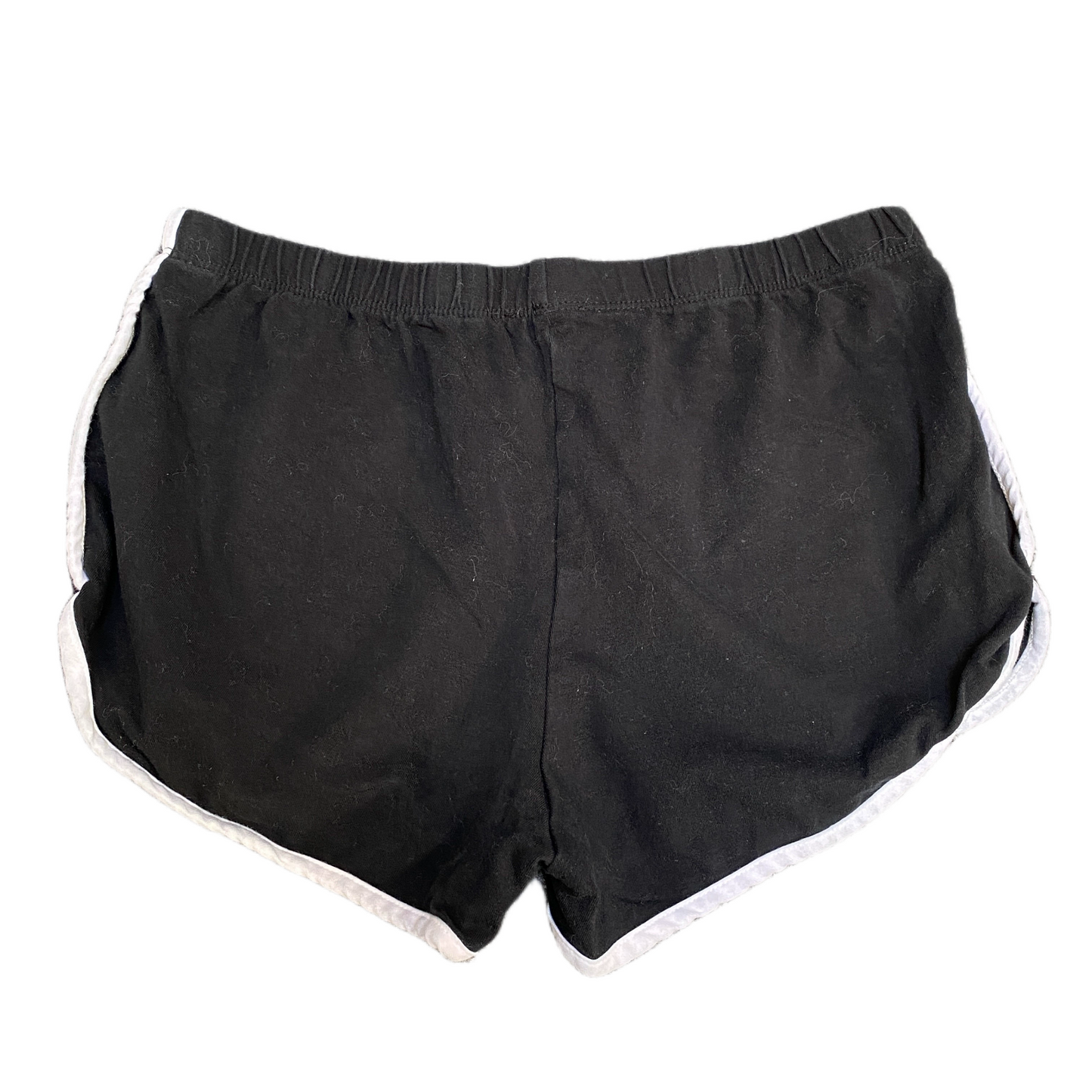 Running Sprinter Shorts Women M 26" Waist Black Athletic Gym Workout Dolphin Hem