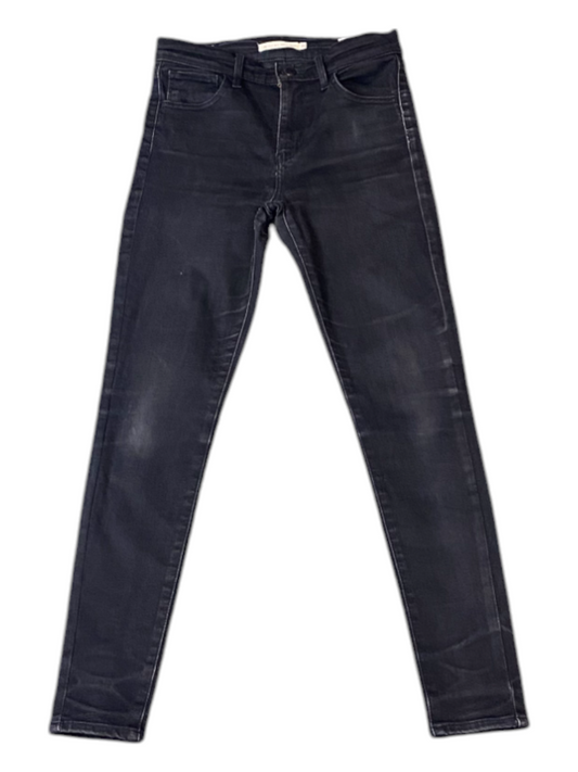 Levi's Jeans Womens 28W 28L Black Denim Dark Wash Comfort Skinny Leg Five Pocket