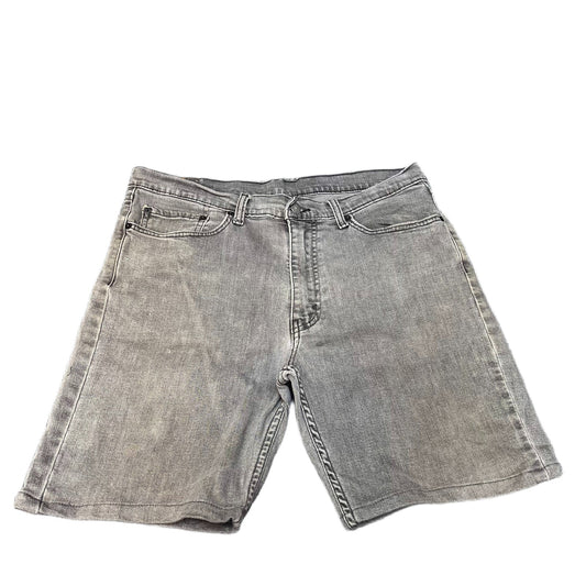 Levi's 514 Jean Shorts Fits as Mens XL 35" Waist Grey Denim Red Tab Five Pockets