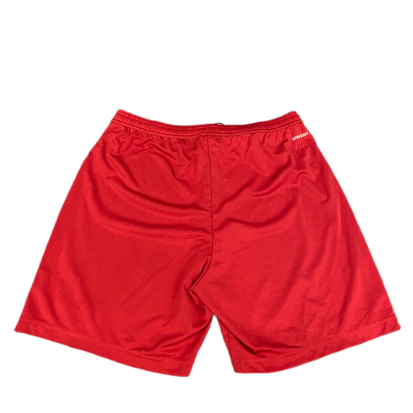 Adidas AEROREADY Football Shorts Mens S 30" Waist Red Elastic Waist Drawstring