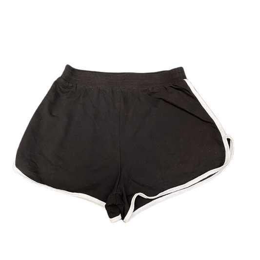 Running Sprinter Shorts Women S 23" Waist Black Athletic Gym Workout Dolphin Hem