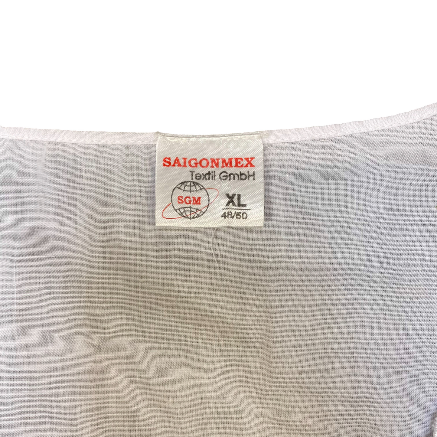 Saigonmex Blouse Top Womens XL White Eyelet Floral Casual Short Sleeve Pullover