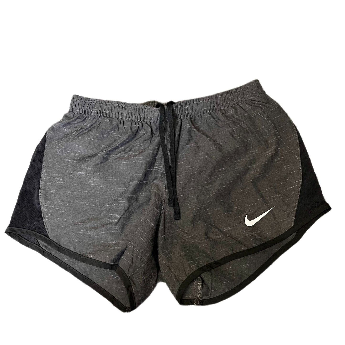 Nike Dri-FIT Running Shorts Fits as Womens S 25" Waist Dark Grey Dolphin Hem