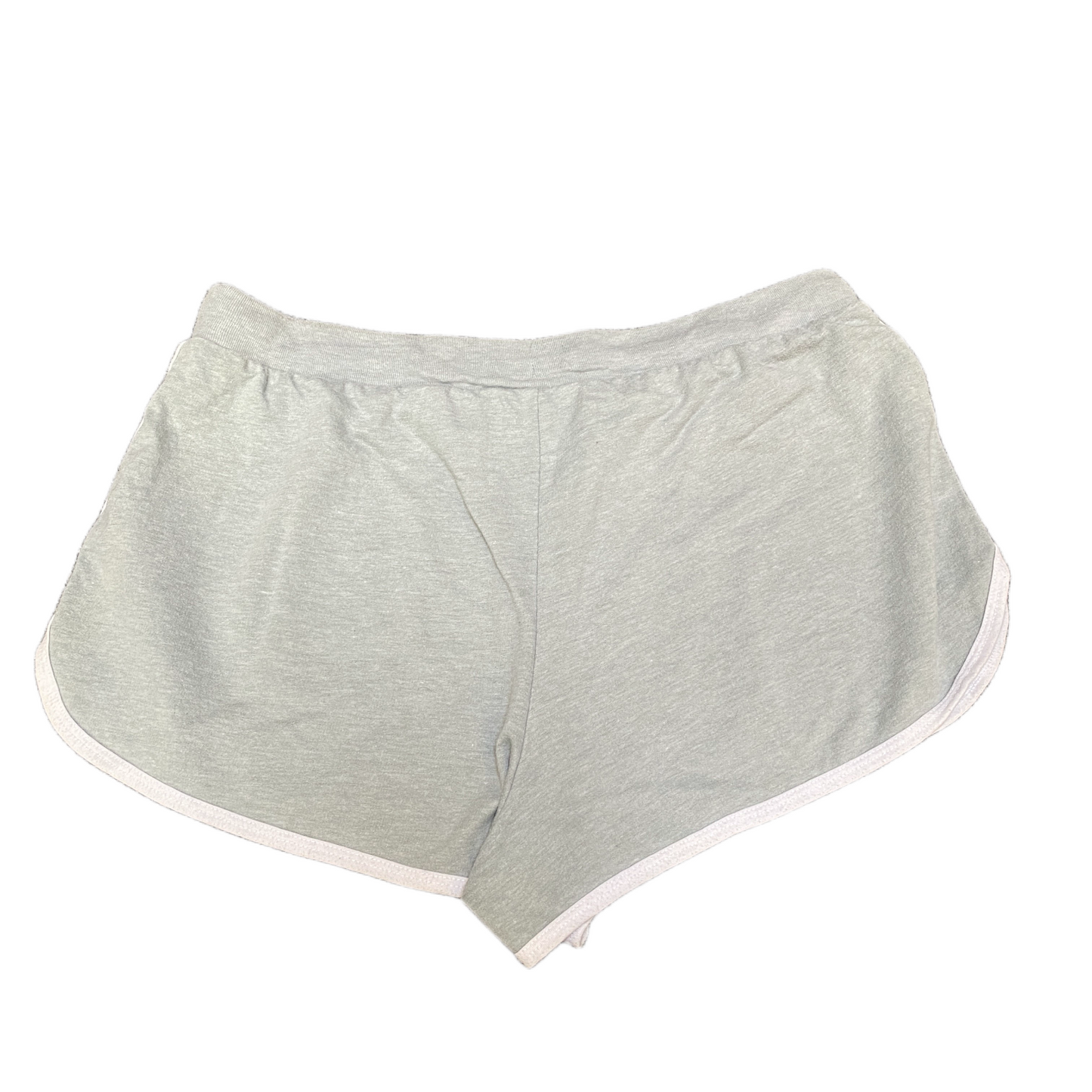 Running Sprinter Shorts Womens L 30" Waist Grey Athletic Gym Workout Dolphin Hem