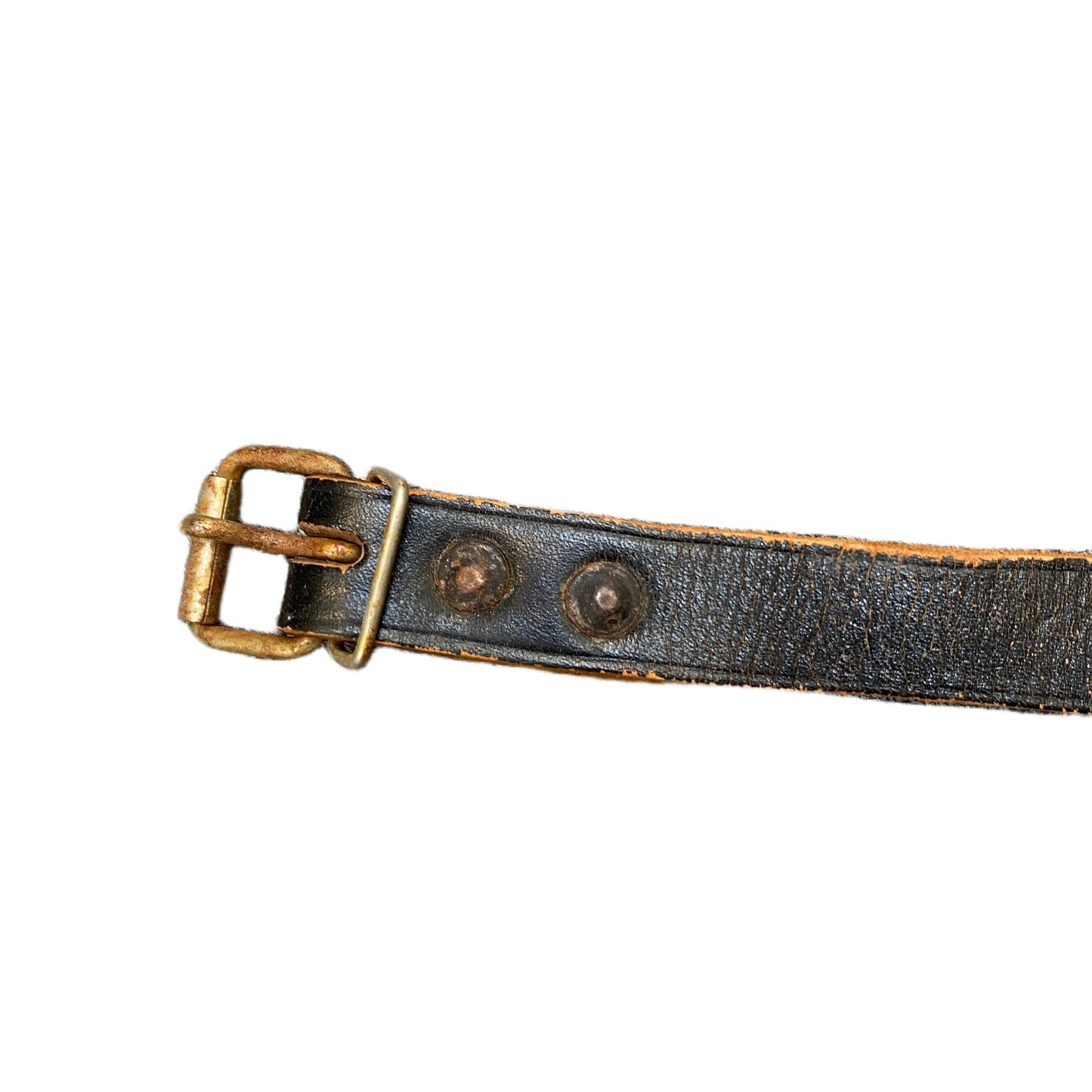 Waist Belt Mens Black Brown Leather Adjustable Brass Roller Buckle 64.5 Inches