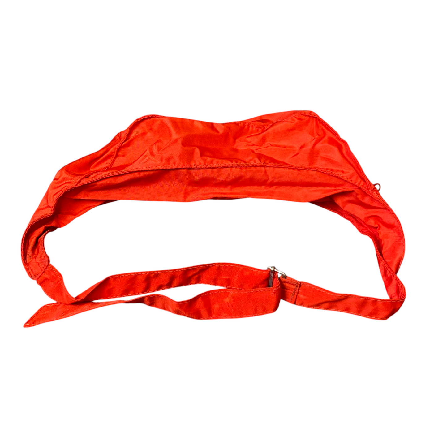 Womens Outdoor Fanny Pack Banana Shape Bum Bag Orange Zipper Up Adjustable Strap