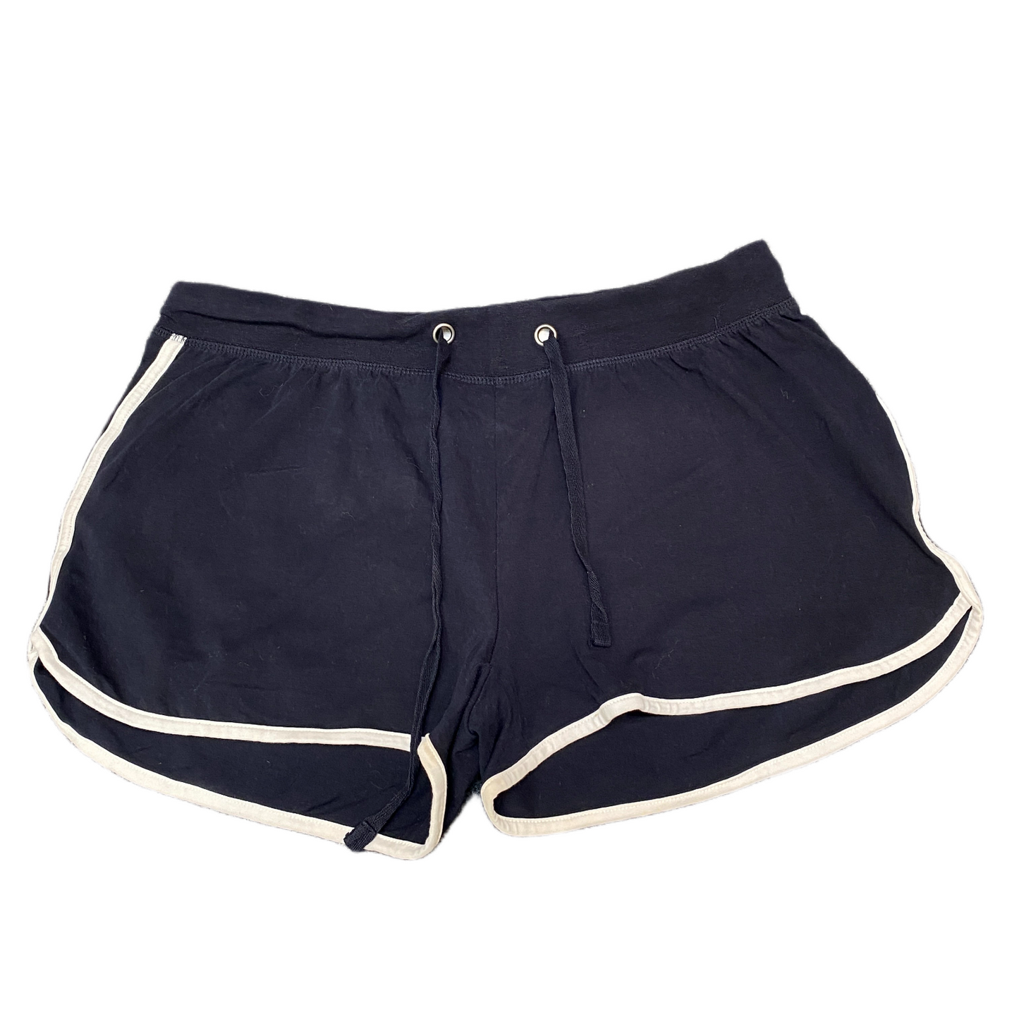Running Sprinter Shorts Girls Large 33" Waist Black Gym Drawstring Dolphin Hem