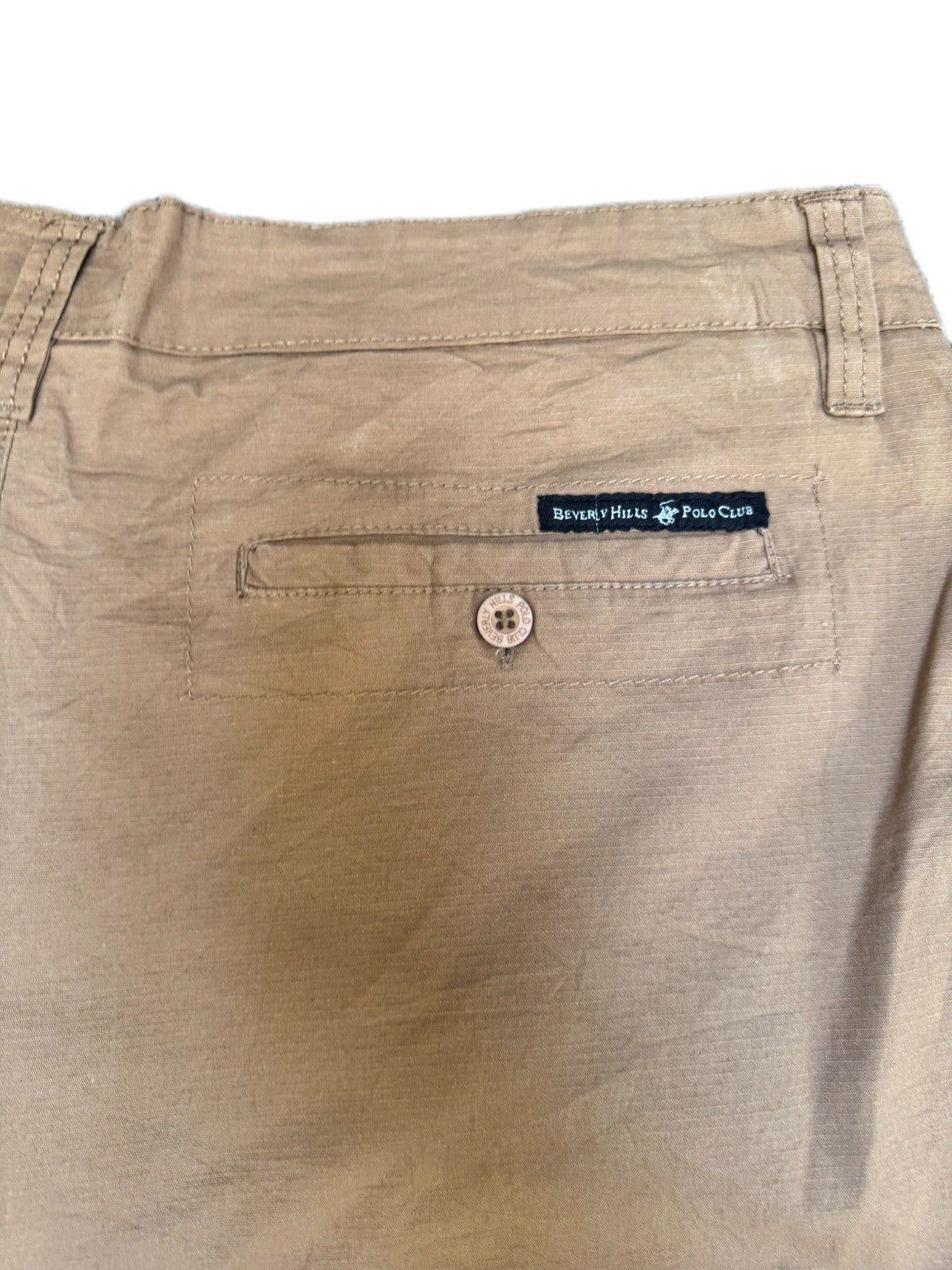Beverly Hills Polo Club Cargo Shorts Fits as Mens 2XL 39" Waist Brown Outdoor